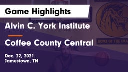 Alvin C. York Institute vs Coffee County Central  Game Highlights - Dec. 22, 2021