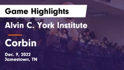 Alvin C. York Institute vs Corbin  Game Highlights - Dec. 9, 2022