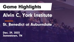Alvin C. York Institute vs St. Benedict at Auburndale  Game Highlights - Dec. 29, 2023