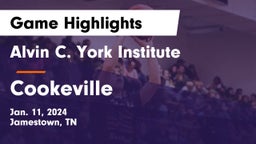 Alvin C. York Institute vs Cookeville  Game Highlights - Jan. 11, 2024