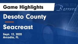 Desoto County  vs Seacreast Game Highlights - Sept. 12, 2020