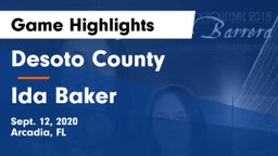Desoto County  vs Ida Baker Game Highlights - Sept. 12, 2020