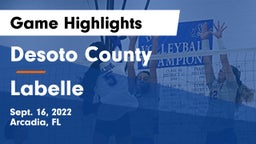 Desoto County  vs Labelle Game Highlights - Sept. 16, 2022