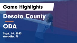 Desoto County  vs ODA Game Highlights - Sept. 16, 2023