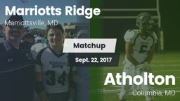 Matchup: Marriotts Ridge vs. Atholton  2017
