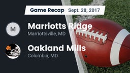 Recap: Marriotts Ridge  vs. Oakland Mills  2017