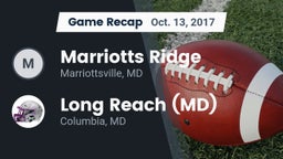 Recap: Marriotts Ridge  vs. Long Reach  (MD) 2017