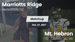 Matchup: Marriotts Ridge vs. Mt. Hebron  2017