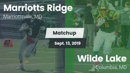 Matchup: Marriotts Ridge vs. Wilde Lake  2019