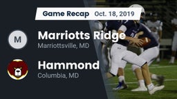 Recap: Marriotts Ridge  vs. Hammond 2019