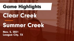 Clear Creek  vs Summer Creek  Game Highlights - Nov. 5, 2021