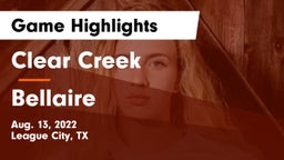 Clear Creek  vs Bellaire  Game Highlights - Aug. 13, 2022
