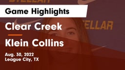 Clear Creek  vs Klein Collins  Game Highlights - Aug. 30, 2022