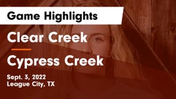 Clear Creek  vs Cypress Creek  Game Highlights - Sept. 3, 2022