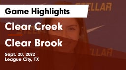 Clear Creek  vs Clear Brook  Game Highlights - Sept. 20, 2022