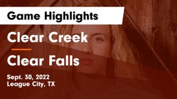 Clear Creek  vs Clear Falls  Game Highlights - Sept. 30, 2022