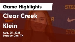 Clear Creek  vs Klein  Game Highlights - Aug. 25, 2023