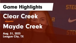 Clear Creek  vs Mayde Creek  Game Highlights - Aug. 31, 2023