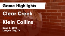 Clear Creek  vs Klein Collins  Game Highlights - Sept. 2, 2023