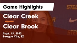 Clear Creek  vs Clear Brook  Game Highlights - Sept. 19, 2023