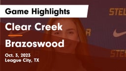 Clear Creek  vs Brazoswood  Game Highlights - Oct. 3, 2023