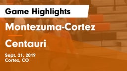 Montezuma-Cortez  vs Centauri Game Highlights - Sept. 21, 2019