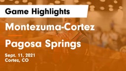 Montezuma-Cortez  vs Pagosa Springs Game Highlights - Sept. 11, 2021