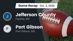 Recap: Jefferson County  vs. Port Gibson  2020