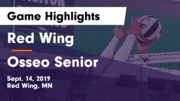 Red Wing  vs Osseo Senior  Game Highlights - Sept. 14, 2019