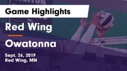 Red Wing  vs Owatonna  Game Highlights - Sept. 26, 2019