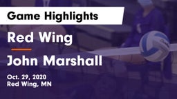 Red Wing  vs John Marshall  Game Highlights - Oct. 29, 2020
