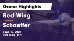 Red Wing  vs Schaeffer  Game Highlights - Sept. 10, 2022