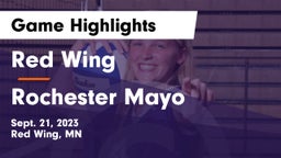 Red Wing  vs Rochester Mayo  Game Highlights - Sept. 21, 2023