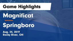 Magnificat  vs Springboro Game Highlights - Aug. 24, 2019