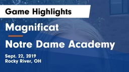 Magnificat  vs Notre Dame Academy Game Highlights - Sept. 22, 2019