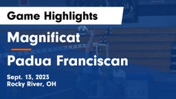 Magnificat  vs Padua Franciscan  Game Highlights - Sept. 13, 2023
