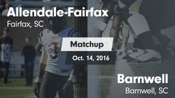 Matchup: Allendale-Fairfax vs. Barnwell  2016