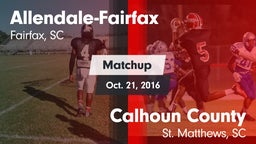 Matchup: Allendale-Fairfax vs. Calhoun County  2016