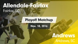 Matchup: Allendale-Fairfax vs. Andrews  2016
