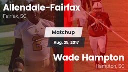 Matchup: Allendale-Fairfax vs. Wade Hampton  2017