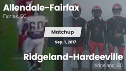 Matchup: Allendale-Fairfax vs. Ridgeland-Hardeeville 2017