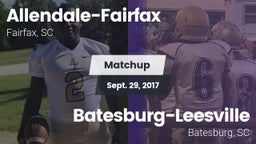 Matchup: Allendale-Fairfax vs. Batesburg-Leesville  2017