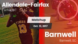 Matchup: Allendale-Fairfax vs. Barnwell  2017