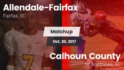 Matchup: Allendale-Fairfax vs. Calhoun County  2017