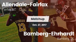 Matchup: Allendale-Fairfax vs. Bamberg-Ehrhardt  2017