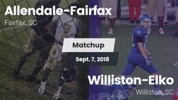 Matchup: Allendale-Fairfax vs. Williston-Elko  2018