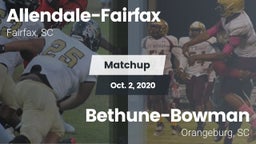 Matchup: Allendale-Fairfax vs. Bethune-Bowman  2020