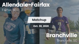 Matchup: Allendale-Fairfax vs. Branchville  2020