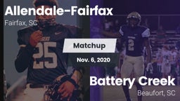 Matchup: Allendale-Fairfax vs. Battery Creek  2020