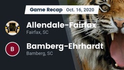 Recap: Allendale-Fairfax  vs. Bamberg-Ehrhardt  2020